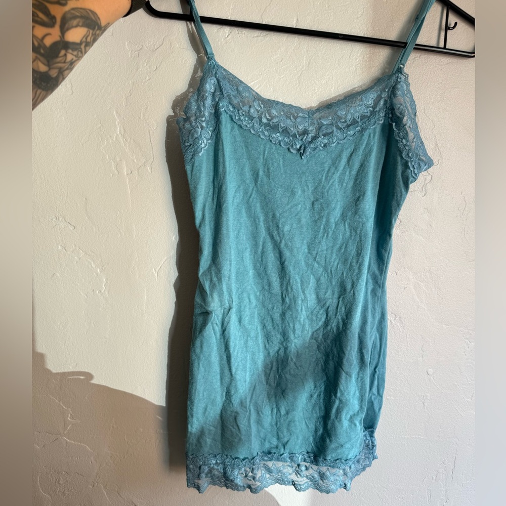 Lovely lace turquoise cami